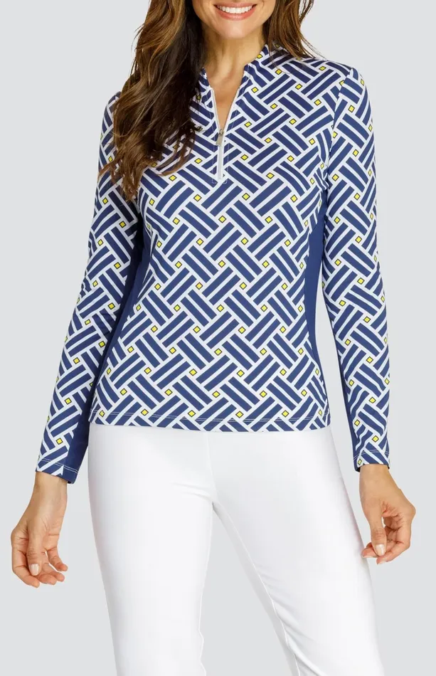 Women Tail Activewear Long Sleeve Trey Top Electric Diamond