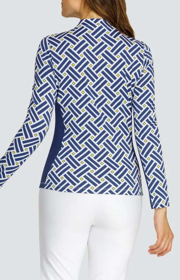 Women Tail Activewear Long Sleeve Trey Top Electric Diamond