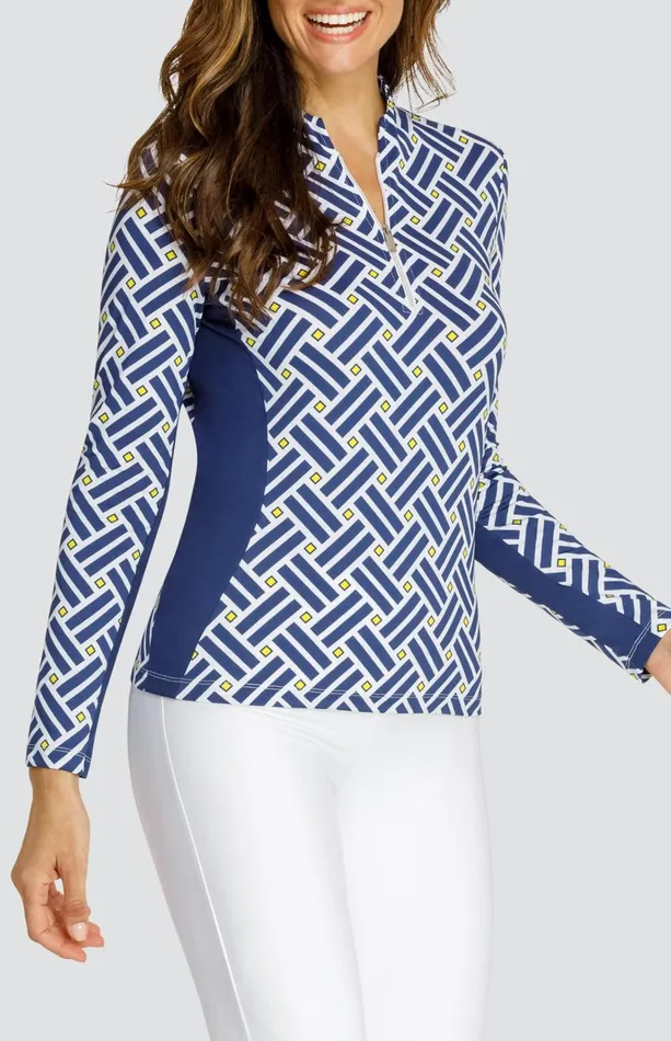 Women Tail Activewear Long Sleeve Trey Top Electric Diamond