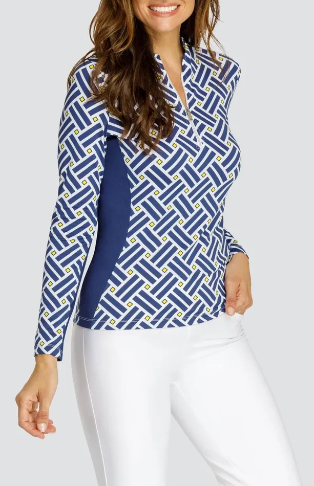 Women Tail Activewear Long Sleeve Trey Top Electric Diamond
