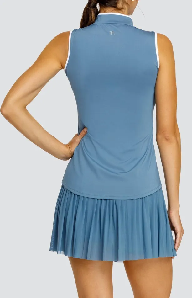 Women Tail Activewear Sleeveless Coquette Top Copen Blue
