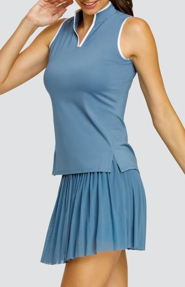 Women Tail Activewear Sleeveless Coquette Top Copen Blue