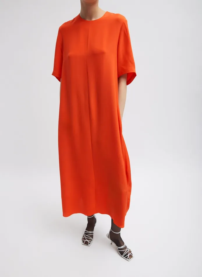 Women Tibi Dresses 4Ply Silk TShirt Dress