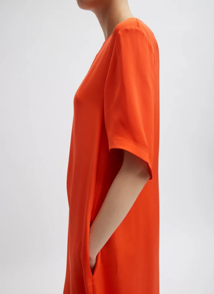 Women Tibi Dresses 4Ply Silk TShirt Dress