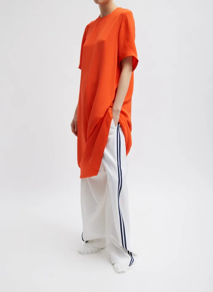 Women Tibi Dresses 4Ply Silk TShirt Dress