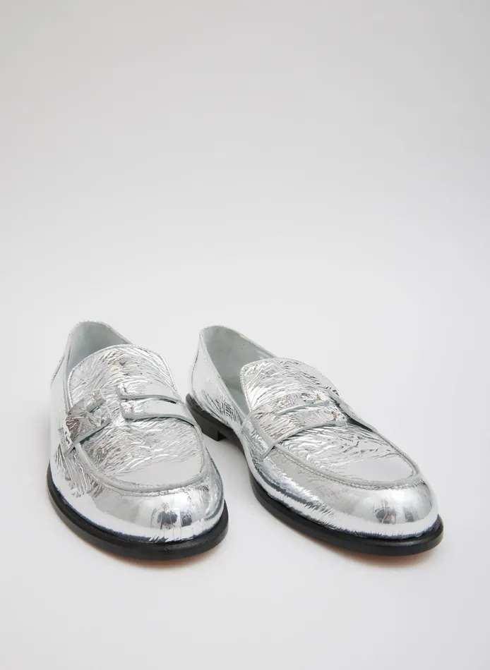 Women Tibi Flats Nacho Metallic Loafer