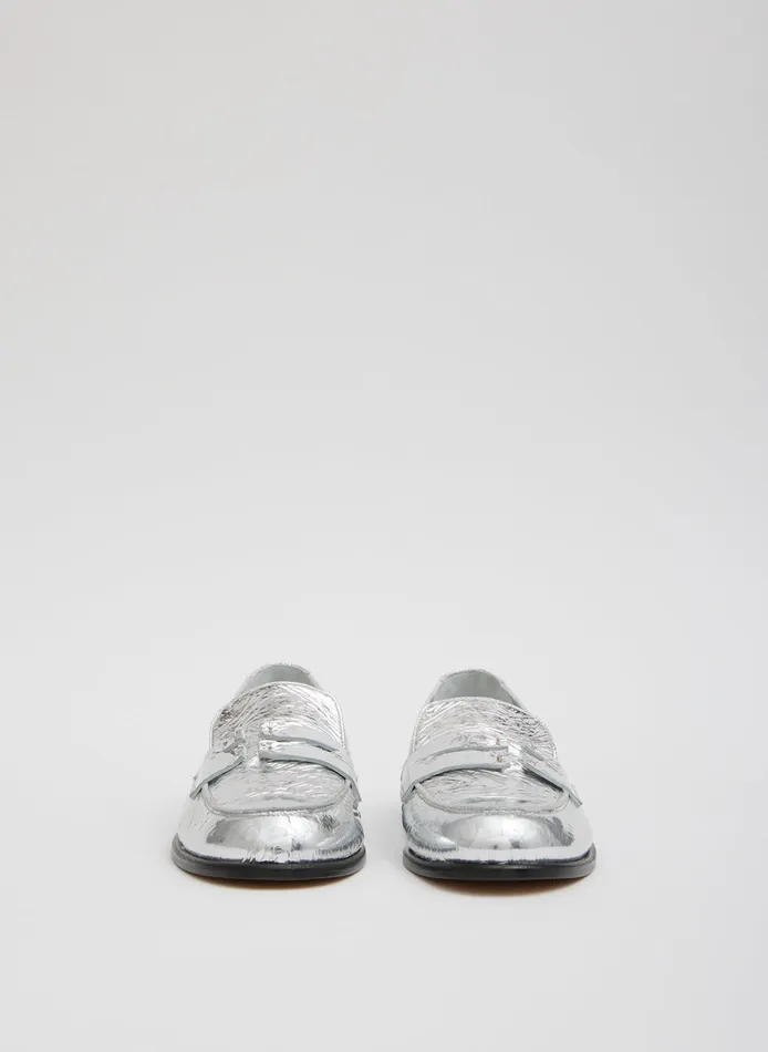 Women Tibi Flats Nacho Metallic Loafer