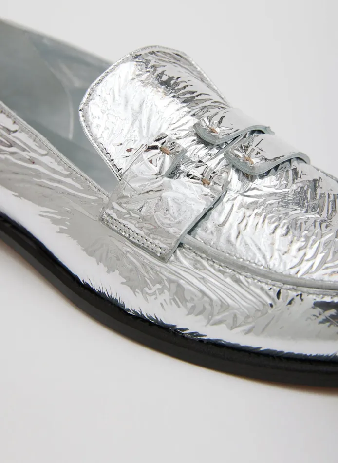 Women Tibi Flats Nacho Metallic Loafer