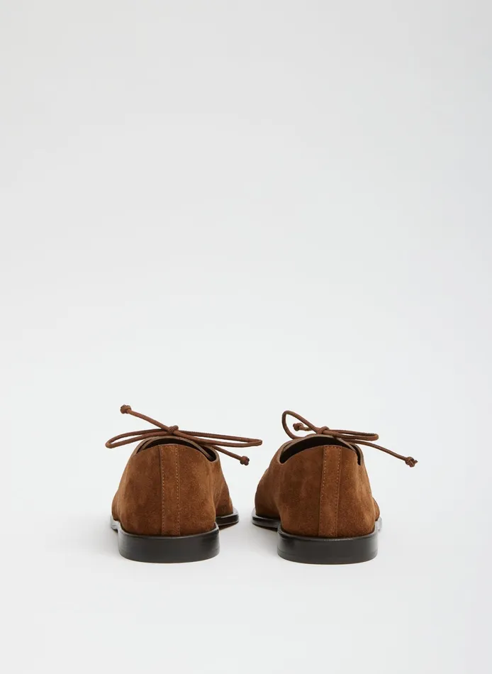 Women Tibi Flats Suede Brody Square Toe Loafer