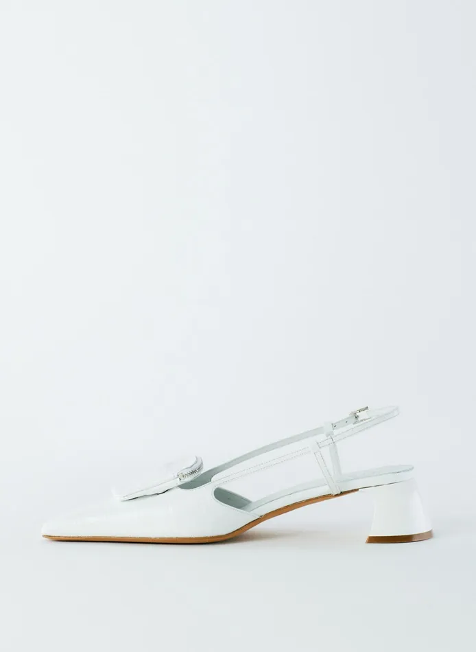 Women Tibi Heels Croc Print Victor Slingback