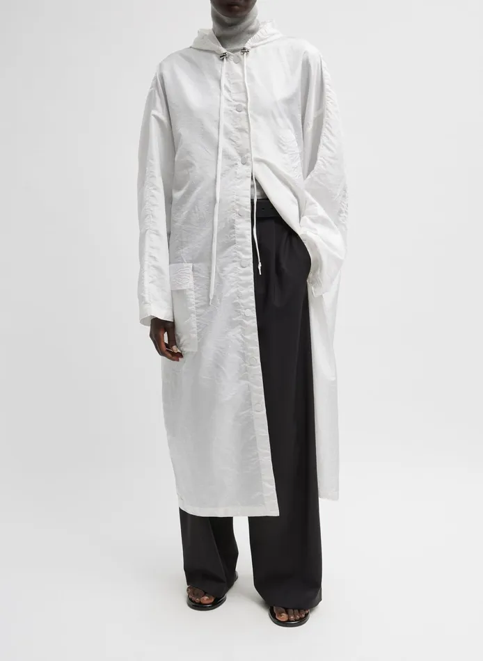 Women Tibi Jackets and Outerwear Crispy Nylon Hooded Coat