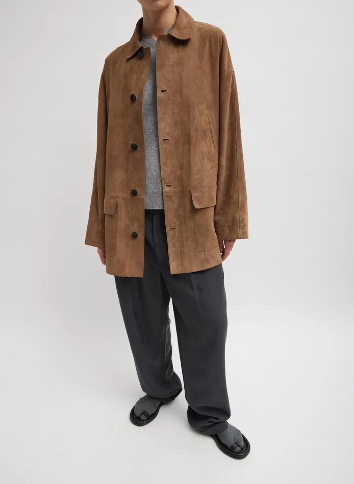 Women Tibi Jackets and Outerwear Suede Carcoat