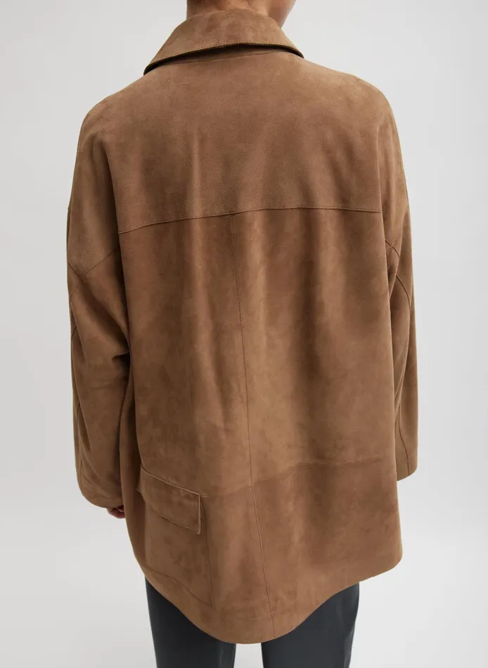 Women Tibi Jackets and Outerwear Suede Carcoat