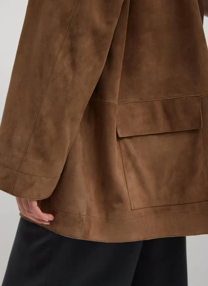 Women Tibi Jackets and Outerwear Suede Carcoat