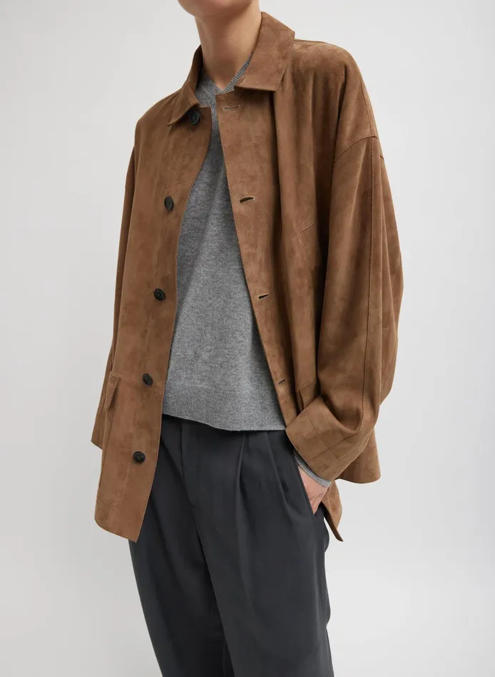 Women Tibi Jackets and Outerwear Suede Carcoat