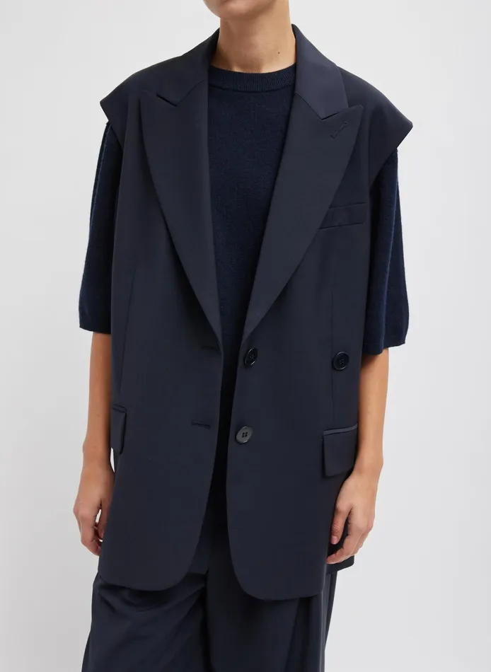 Women Tibi Jackets and Outerwear Tropical Wool Liam Vest
