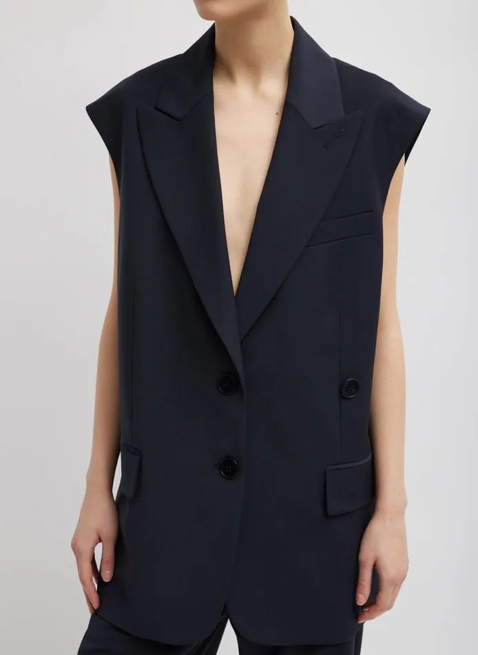 Women Tibi Jackets and Outerwear Tropical Wool Liam Vest