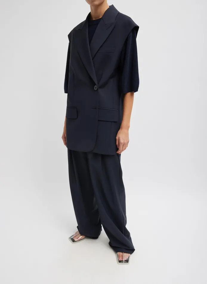 Women Tibi Jackets and Outerwear Tropical Wool Liam Vest