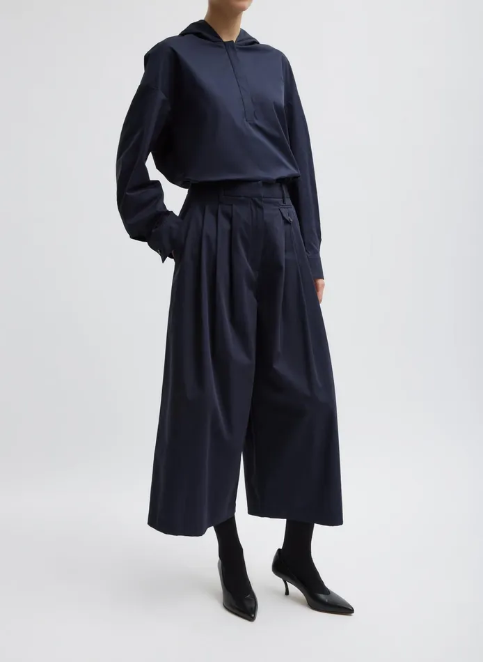Women Tibi Pants and Shorts Bio Twill Triple Pleat Cropped Pant