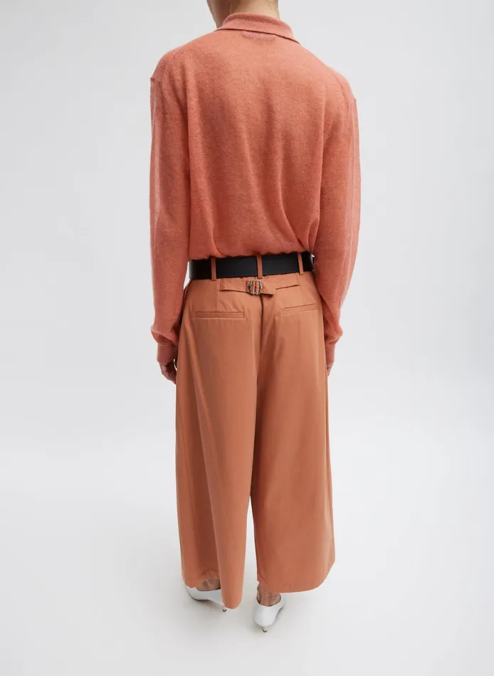 Women Tibi Pants and Shorts Bio Twill Triple Pleat Cropped Pant