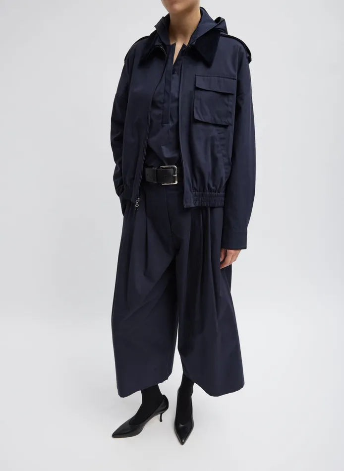 Women Tibi Pants and Shorts Bio Twill Triple Pleat Cropped Pant