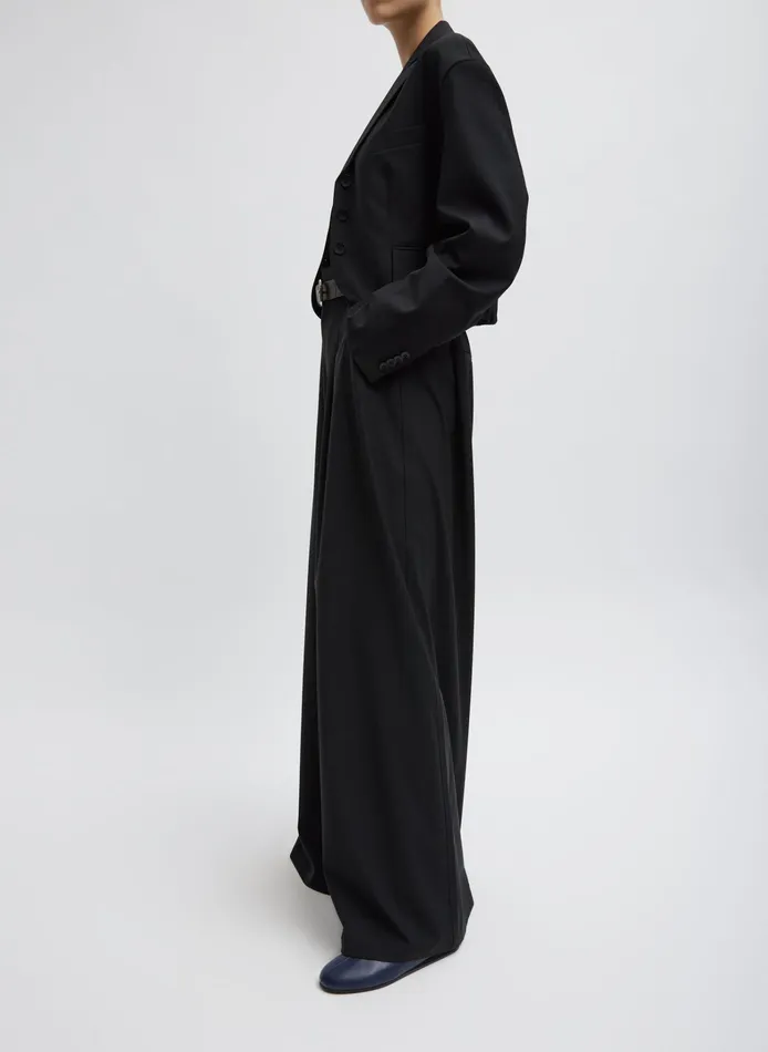 Women Tibi Pants and Shorts Tropical Wool Walker Wide Leg Pant