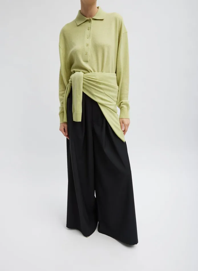 Women Tibi Pants and Shorts Tropical Wool Walker Wide Leg Pant