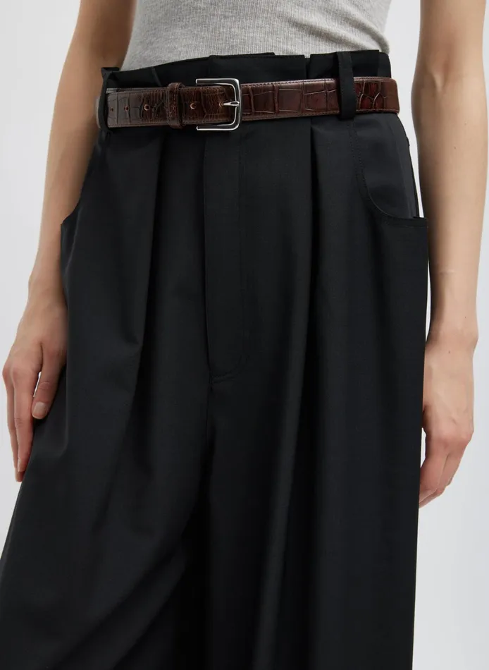 Women Tibi Pants and Shorts Tropical Wool Walker Wide Leg Pant