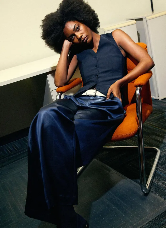 Women Tibi Tops Tropical Wool Vest