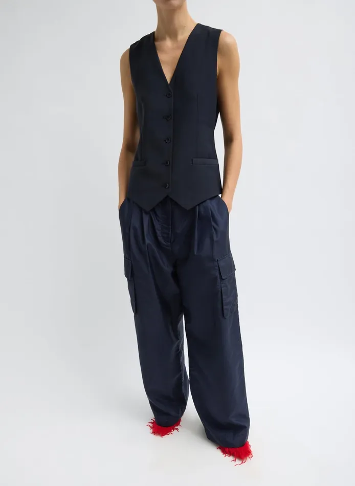 Women Tibi Tops Tropical Wool Vest