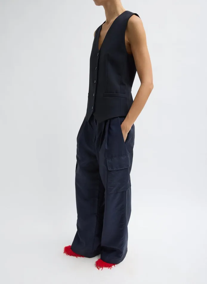 Women Tibi Tops Tropical Wool Vest