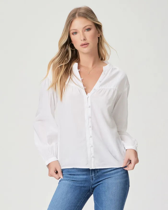 Women Tops and Blouses PAIGE Marline Shirt 8211 White Women Tops and Blouses PAIGE Marline Shirt 8211 White