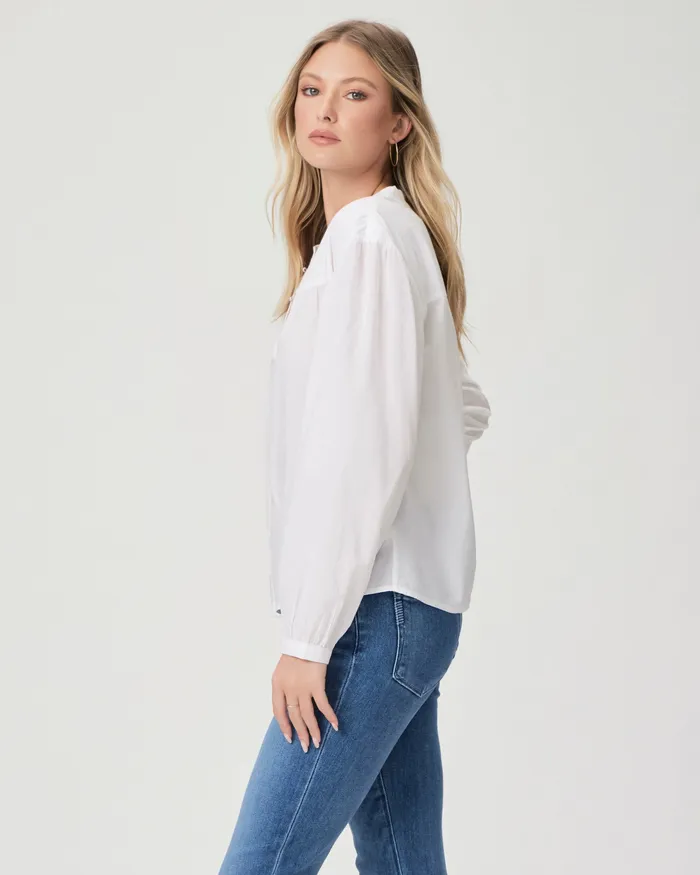 Women Tops and Blouses PAIGE Marline Shirt 8211 White Women Tops and Blouses PAIGE Marline Shirt 8211 White
