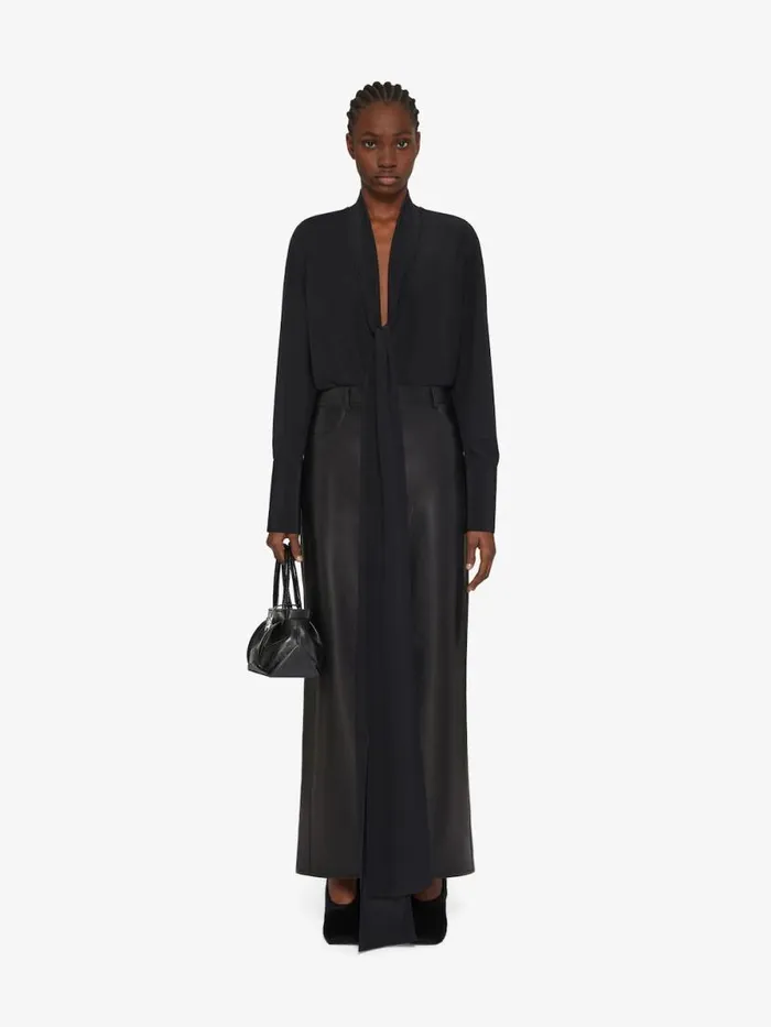 Women Tops and Shirts Givenchy Blouse In Silk With Long Removable Lavalliere Black Women Tops and Shirts Givenchy Blouse In Silk With Long Removable Lavalliere Black