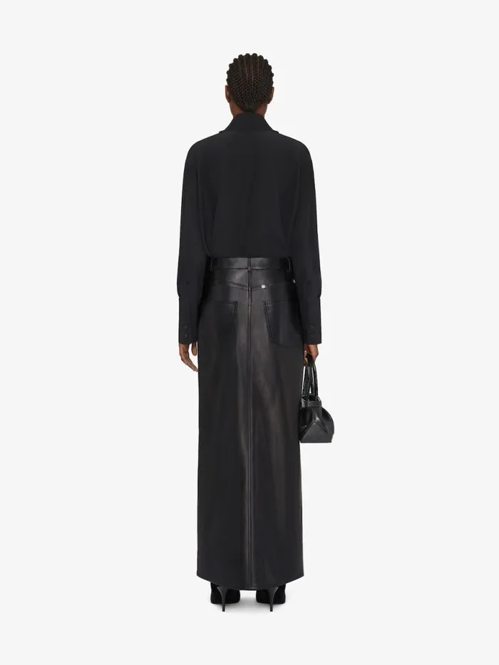 Women Tops and Shirts Givenchy Blouse In Silk With Long Removable Lavalliere Black