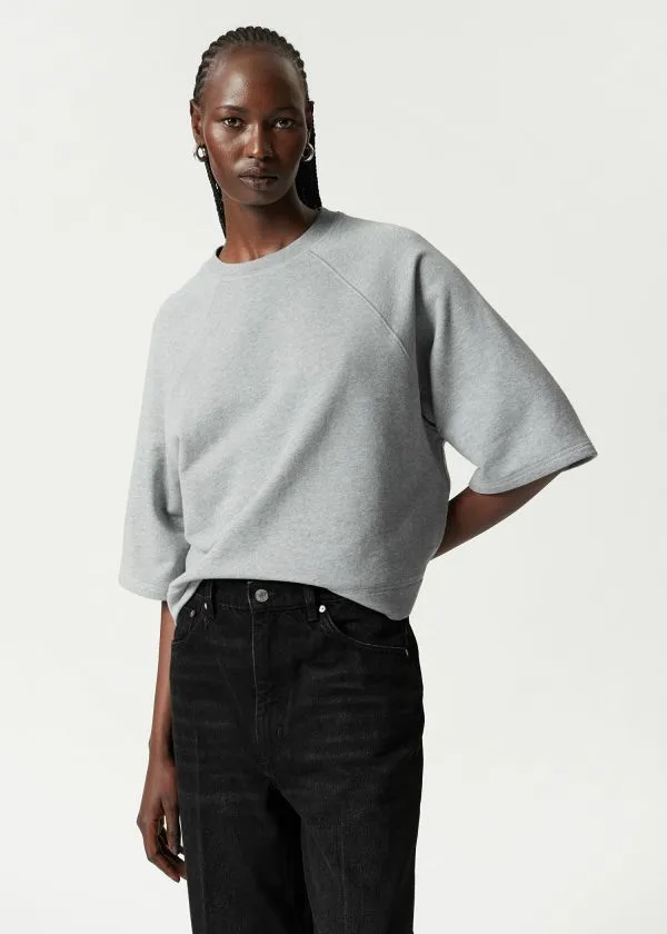 Women Tops and Tshirts and Other Stories Jersey Sweater Grey Melange