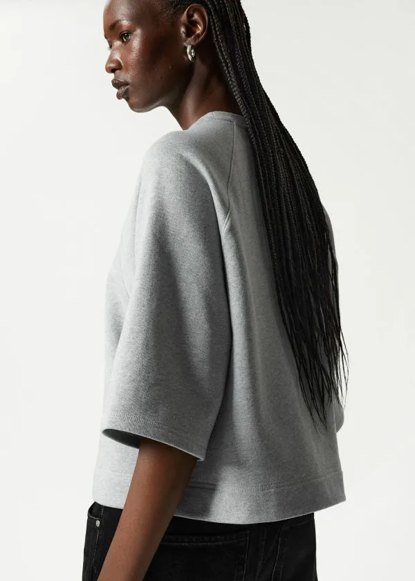 Women Tops and Tshirts and Other Stories Jersey Sweater Grey Melange