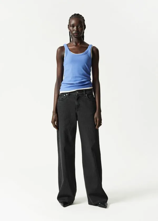 Women Tops and Tshirts and Other Stories ScoopNeck Tank Top Blue