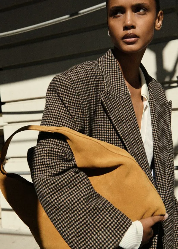 Women Tote Bags and Other Stories Classic Suede Tote Bag Yellow