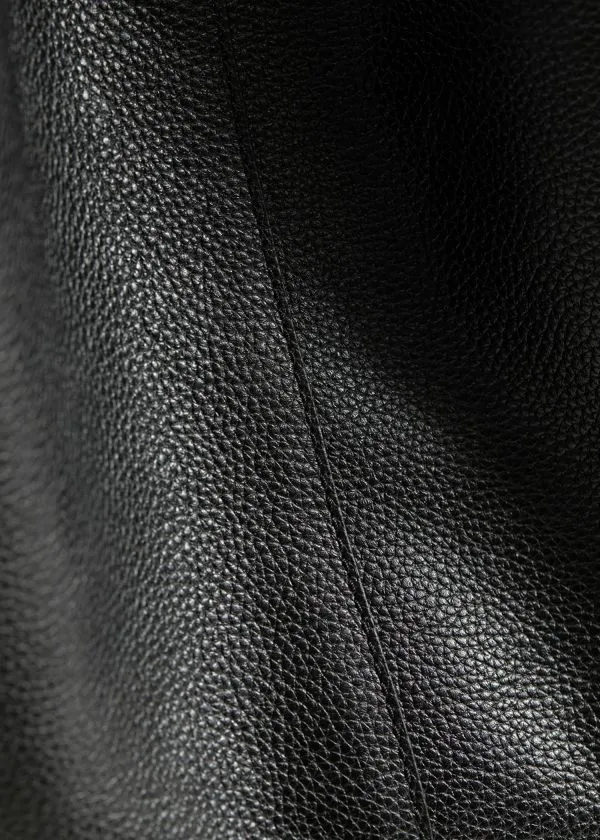Women Tote Bags and Other Stories Large Leather Tote Bag Black
