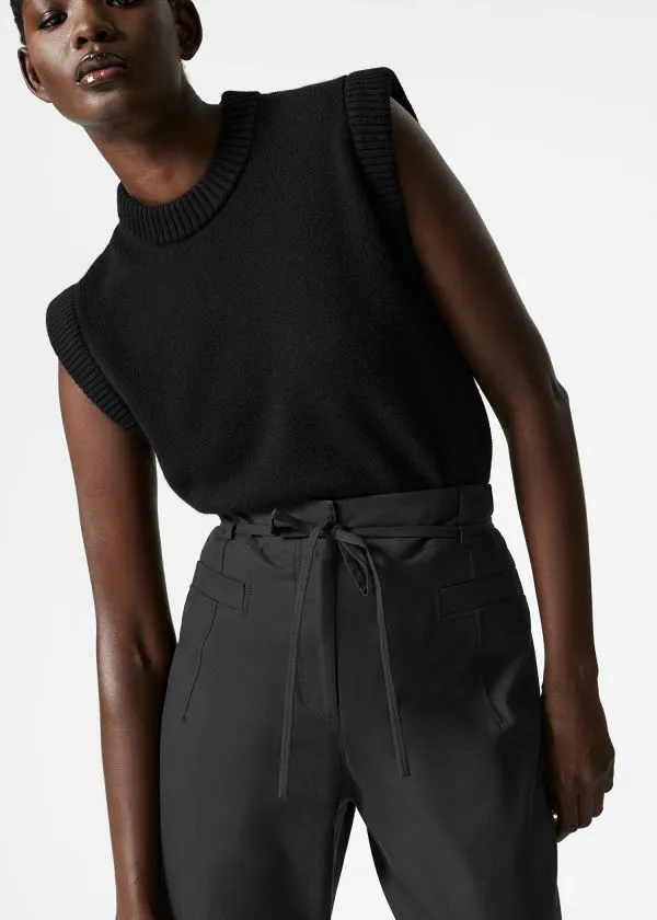 Women Trousers and Other Stories BarrelLeg Trousers Black Women Trousers and Other Stories BarrelLeg Trousers Black