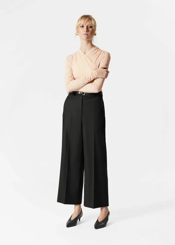 Women Trousers and Other Stories Cropped Tailored Trousers Black