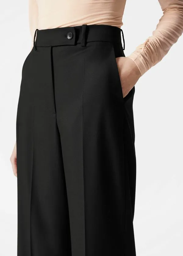 Women Trousers and Other Stories Cropped Tailored Trousers Black