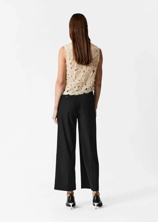 Women Trousers and Other Stories Cropped Tailored Trousers Black