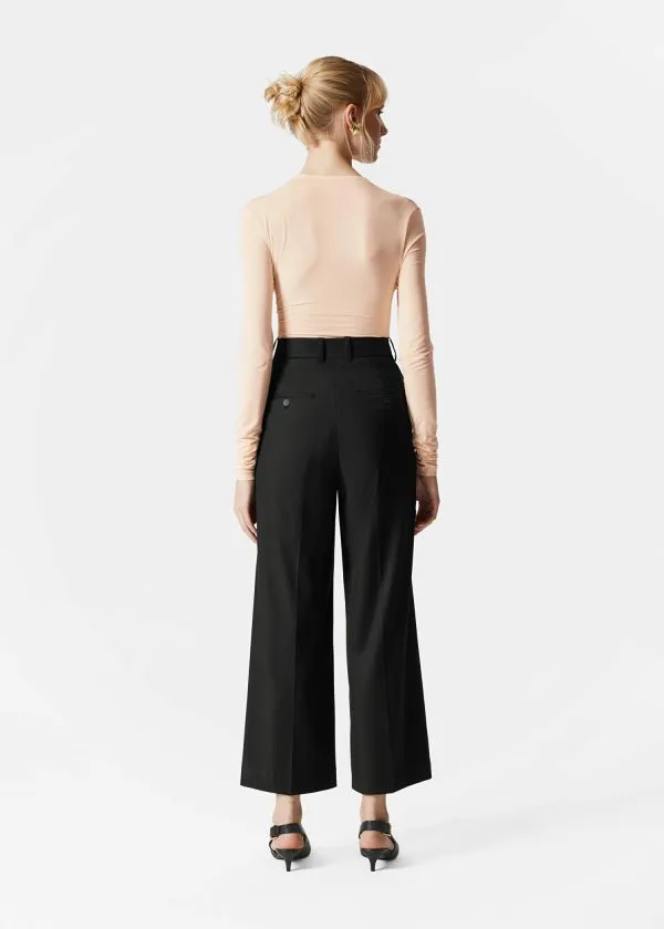 Women Trousers and Other Stories Cropped Tailored Trousers Black