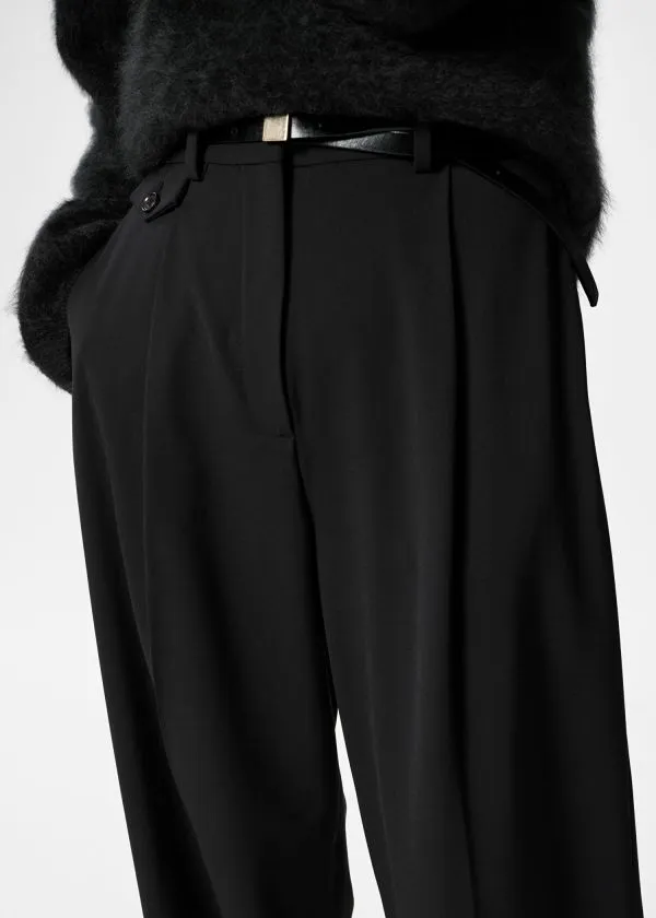 Women Trousers and Other Stories StraightLeg PressCrease Trousers Black