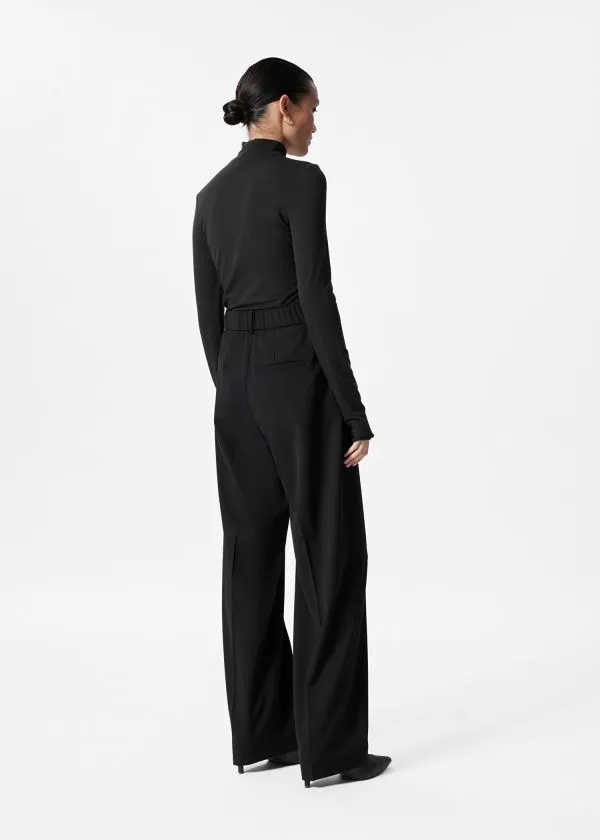 Women Trousers and Other Stories StraightLeg PressCrease Trousers Black