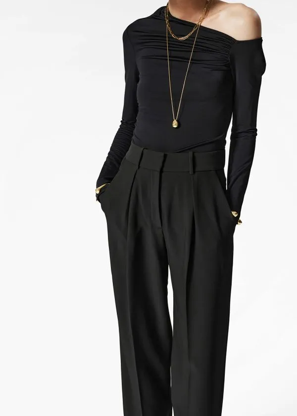 Women Trousers and Other Stories Tailored Tapered Trousers Black