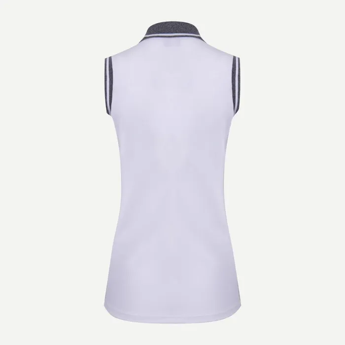 Women VNeck Polo SL White KJUS Polos