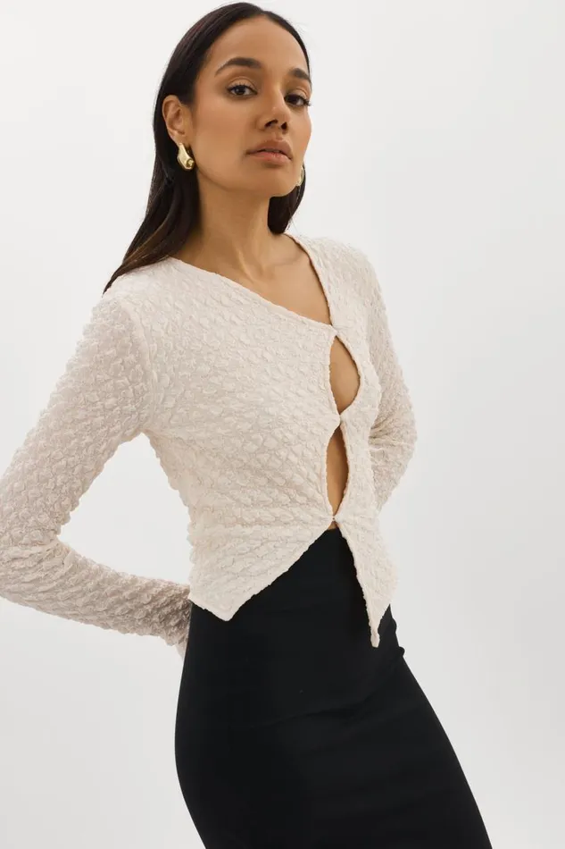 Women VENERA CutOut Top Off White LAMARQUE Tops